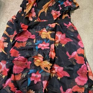 Floral Black Maxi Dress